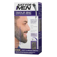 Thumbnail for Image 3 of light and medium brown / 2 Count (Pack of 1) for the product Just for Men Touch of Gray Mustache & Beard