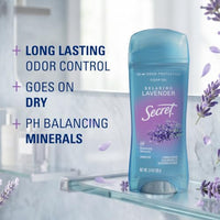 Thumbnail for Image 2 of Secret Antiperspirant Deodorant for Women, Relaxing Lavender Scent, 3.4 oz