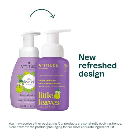 Image 2 of ATTITUDE Foaming Hand Soap for Kids, Vanilla & Pear, 10 oz