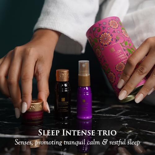 Image 4 of SPA CEYLON Sleep Intense Wellness Trio Set, Ayurvedic Pampering Set with Natural Ingredients, Shower Gel, Body Mist, Balm (150 g, Lavender, Ylang Ylang)