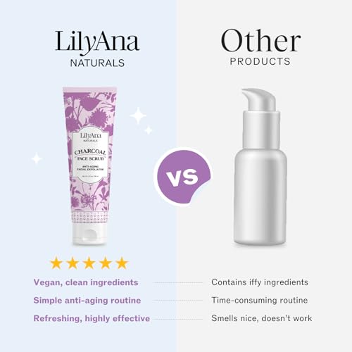 Image 4 of LilyAna Naturals Charcoal Face Scrub Microdermabrasion, 3 oz