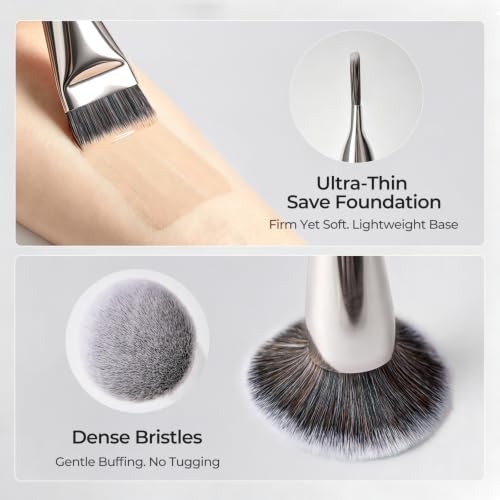 Image 3 of ALBEAUT Foundation Brush for Liquid Makeup, Flat? Dual Makeup Brush