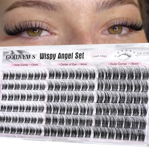 Image 2 of H-wispy mascara like clusters for the product Goddvenus Eyelash Extensions Wispy Natural DIY C Curl Individual Lashes Clusters