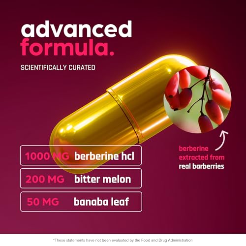 Image 4 of THINBI Berberine HCl Capsules with Bitter Melon, 30 Servings