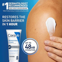 Thumbnail for Image 2 of CeraVe Moisturizing Cream, Face Body Moisturizer, Normal to Dry Skin, 8 Fl Oz