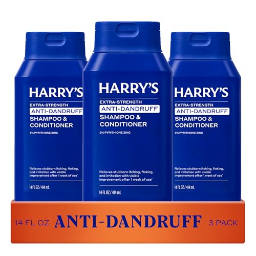 Image 1 of Default Title for the product Harry's Anti-Dandruff Men's 2 in 1 Shampoo and Conditioner - 14 oz (3 Pack)