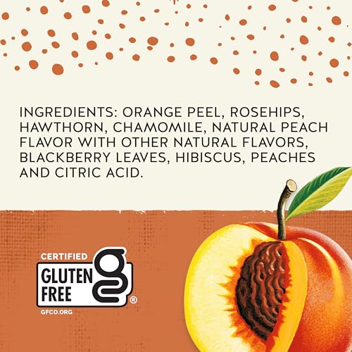 Image 6 of Celestial Seasonings Country Peach Passion Herbal Tea, Caffeine Free, 20 Tea Bags Box (Pack of 6)