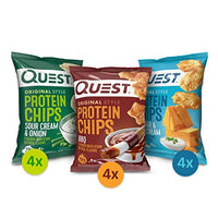 Thumbnail for Image 2 of Quest Nutrition Protein Chips Variety Pack and Nacho Cheese Tortilla Style Protein Chips 1.1 Ounce Pack of 12