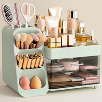 Thumbnail for Image 7 of Green / Large for the product HBlife Makeup Organizer with Brush Holder