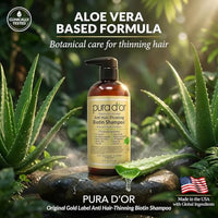 Thumbnail for Image 3 of PURA D'OR Original Gold Label Anti-Hair Thinning Biotin Shampoo, 16oz