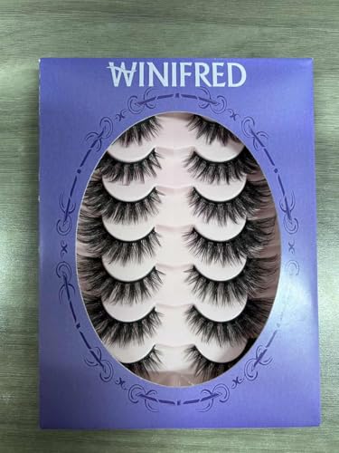 Image 6 of Winifred Russian Strip Lashes Cat Eye Fox Eye Faux Mink Lashes 20MM Pack 7 Pairs