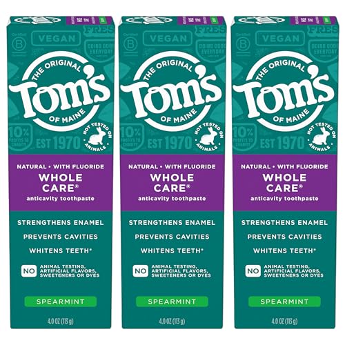 Image 1 of Default Title for the product Tom's of Maine Whole Care Natural Anticavity Fluoride Toothpaste 3 Pk, 4 oz