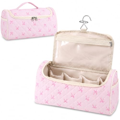 Image 10 of Bow F - Pink for the product GISMTR Quilted Hair Tools Travel Case