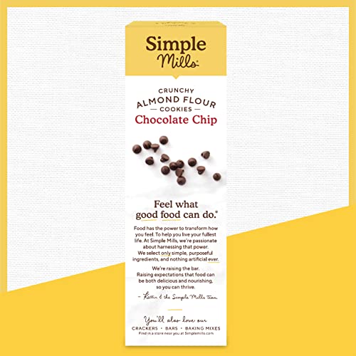 Image 6 of Simple Mills Crunchy Almond Flour Cookies, Chocolate Chip, 5.5oz