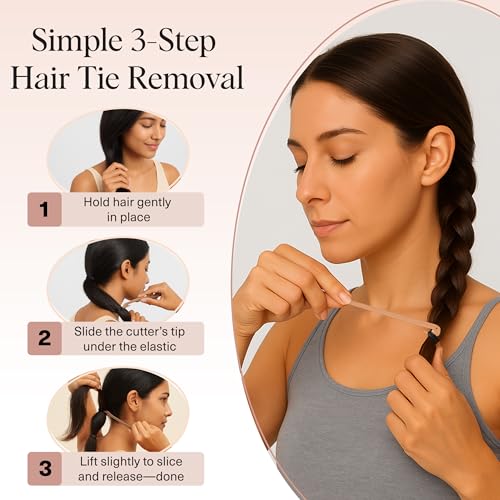 Image 8 of Kitsch Elastic Hair Tie Cutter Tool - 3pc Set