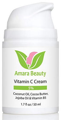Thumbnail for Image 1 of Default Title for the product Amara Beauty Vitamin C Cream for Face with Coconut Oil, Cocoa Butter & Jojoba Oil, 1.7 fl. oz.