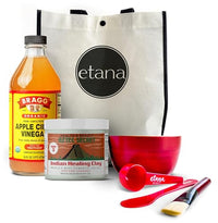 Thumbnail for Image 1 of Default Title for the product Aztec Secret Clay Premium Mask Set by Etana Beauty – 16 oz Clay & 16 oz Apple Cider Vinegar Kit