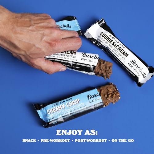Image 6 of BAREBELLS Protein Bars Combo Pack – 12 Creamy Crisp & 12 Cookies & Cream (24 bars total)
