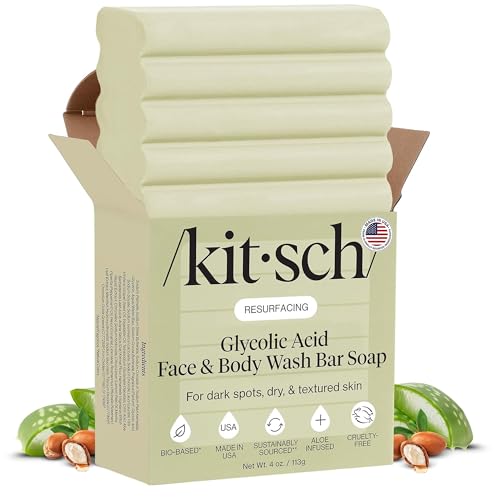 Image 1 of Default Title for the product Kitsch Glycolic Acid Face Wash & Body Wash Bar with Shea Butter - 4 oz
