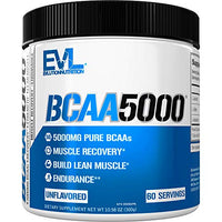 Thumbnail for Image 1 of 60 Servings for the product Evlution EVL BCAAs Amino Acids Powder - 5g Branched Chain Amino Acids Supplement for Men - Unflavored Powder