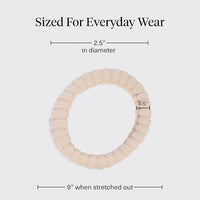 Thumbnail for Image 5 of Kitsch Ribbed Hair Ties No Damage - Blush, 10pcs
