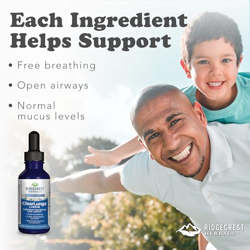 Image 2 of RidgeCrest Herbals ClearLungs Liquid Lung Support, Orange Flavor 2 fl oz