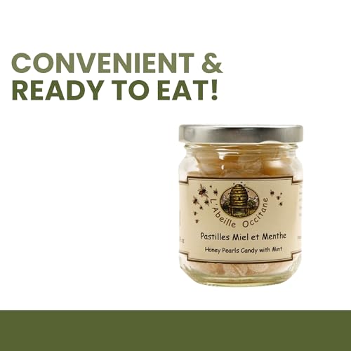 Image 6 of l'Abeille Occitane French Honey Pearls Candy - Honey and Mint 5.29 oz