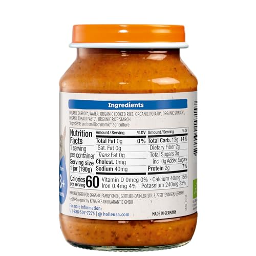 Image 2 of Holle Organic Vegetable Risotto Baby Food Jars, 6 x 6.7 oz