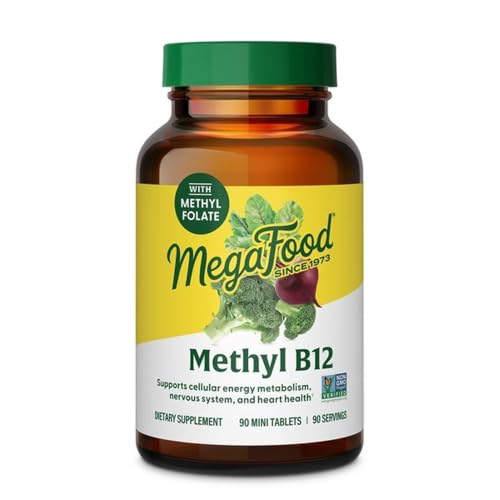 Image 1 of 90 Count (Pack of 1) for the product MegaFood Methyl B12, Cellular Energy Metabolism Support, 90 Mini Tablets
