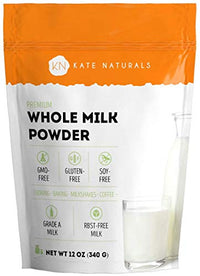 Thumbnail for Image 1 of Default Title for the product Kate Naturals Dry Whole Milk Powder for Baking, Coffee & Milkshakes (12oz)
