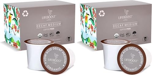 Image 1 of Default Title for the product LIFEBOOST Organic Decaf Coffee K Cups 10 Count Pack of 2