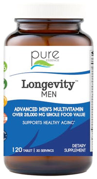 Thumbnail for Image 1 of Default Title for the product PURE ESSENCE LABS Longevity Multivitamin for Men Over 40 - 120 Tablets