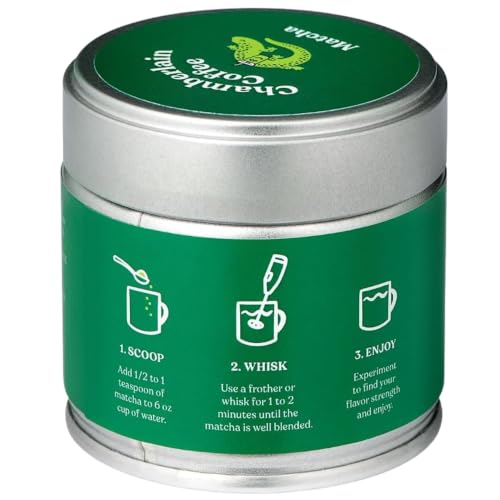 Image 2 of Chamberlain Coffee Green Tea Ceremonial Grade A Matcha Tin, 30 Servings