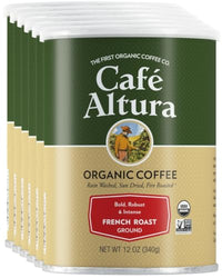 Thumbnail for Image 1 of Default Title for the product Cafe Altura Ground Organic Coffee, French Roast, 12 oz Can (Pack of 6)