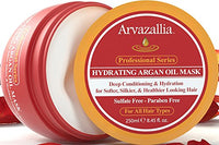 Thumbnail for Image 3 of Arvazallia Hydrating Argan Oil Hair Mask & Deep Conditioner For Dry Hair 8.45 oz Jar
