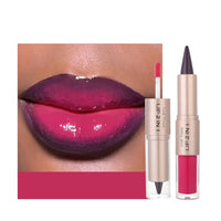 Thumbnail for Image 17 of #08 Plum Berry Ombre / 1 Count (Pack of 1) for the product BAISEN DIARY 2-in-1 Double-Ended Matte Lip Liner & Lip Gloss Duo