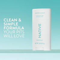 Thumbnail for Image 2 of Native Deodorant Contains Naturally Derived Ingredients, 72 Hour Odor Control, Deodorant for Women and Men, Aluminum Free, Jasmine & Cedar 2.65oz