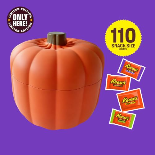 Image 5 of Reese's Assorted Peanut Butter Halloween Candy Pumpkin Bowl, 110 ct