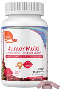 Thumbnail for Image 2 of 180 Count (Pack of 1) for the product Zahler Junior Multi Children's Complete Multivitamin Cherry 90 Chewable Tablets