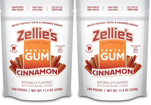Image 12 of Cinnamon / 240 Count (Pack of 2) for the product Zellie's 100% Xylitol Chewing Gum