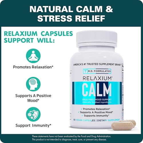 Image 3 of Relaxium Calm Stress & Mood Support Supplement, Ashwagandha, 60ct