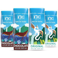 Thumbnail for Image 1 of Chocolate, Vanilla for the product Kiki Milk Plant Based Milk - The Starter Kit - 2x Chocolate Milk 8oz & 2x Organic Original Kiki Milk 8oz