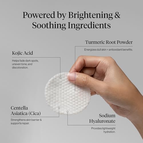 Image 2 of Kitsch Kojic Acid Pre-Soaked Cotton Pads for Face and Body – 50 Count