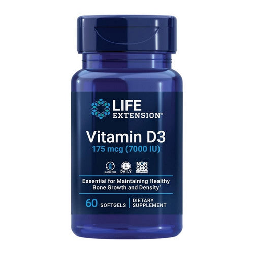 Life Extension Vitamin D3 175 mcg (7000 IU) 60 Softgels
