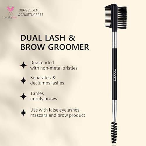 Image 4 of docolor 3 Head Eyebrow Eyelash Shaper Eyelash Comb Double Head Brush Makeup Grooming Tool