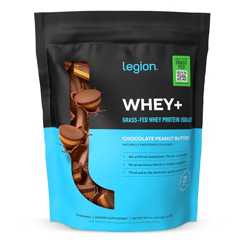 Image 14 of Chocolate Peanut Butter / 30 Servings (Pack of 1) for the product Legion Whey+ Protein Isolate Grass Fed
