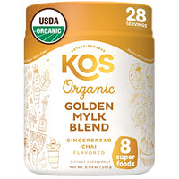 Thumbnail for Image 1 of Default Title for the product KOS Golden Mylk with Tumeric and Ginger Organic Superfood Latte Powder 28 Servings