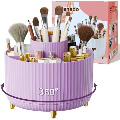 Image 9 of Purple for the product fanado 360? Rotate Makeup Brush Holder Organizer