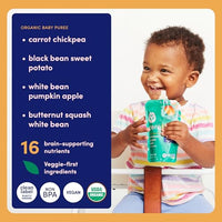 Thumbnail for Image 4 of Cerebelly Organic Baby Food Pouches, Veggie & Bean Variety Pack, Iron, 8ct