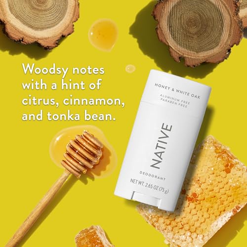 Image 3 of Native Deodorant Contains Naturally Derived Ingredients, 72 Hour Odor Control, Deodorant for Women and Men, Aluminum Free, Honey & White Oak 2.65oz